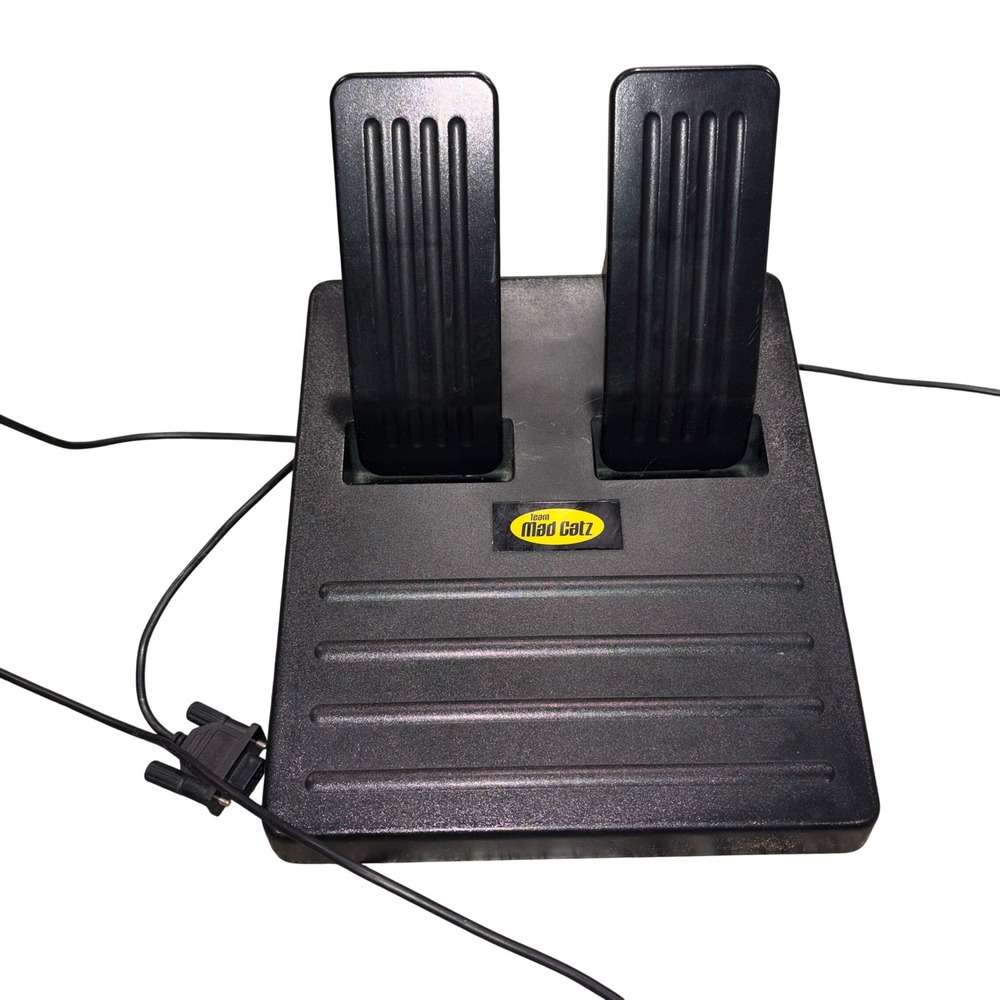 Vintage Racing Gaming Pedals Retro Video Game Accessories Black Mad Catz